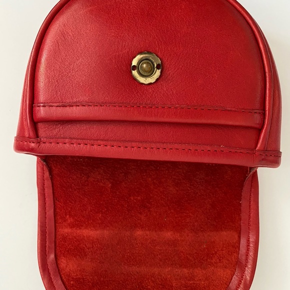 Vintage Coach Belt Bag Crossbody Mini Convertible 2 Way Pouch Red Made in USA - Picture 4 of 11